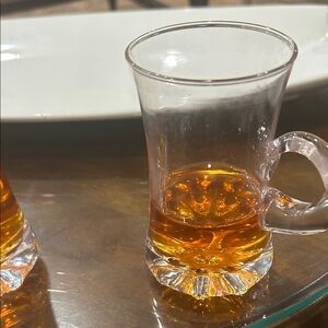 Elegant Clear Glass Mug with Heart Handle